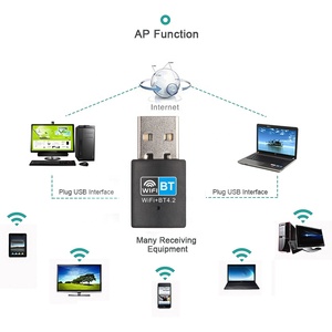 อะแดปเตอร์ USB WIFI BT4.2 2 in 1 รุ่น RTL8723DU ความเร็ว 150Mbps การ์ดแลนไร้สายและดองเกิล BT 4.2 สำหรับคอมพิวเตอร์ อะแดปเตอร์ USB WIFI 2 in 1 - Product Image 2