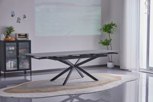 Juego de mesa de comedor rectangular de lujo moderno y 6 sillas para el hogar o la cocina del <span class=keywords><strong>restaurante</strong></span> Venta de fábrica - Product Image 2