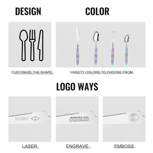 Sản phẩm mới khủng long trứng thép không gỉ thiết lập dao kéo 24 miếng thép không gỉ khủng long trứng trang trí dao muỗng nĩa - Product Image 3