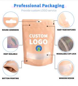 Ensemble de pochette et boîtes debout en Mylar de qualité supérieure avec fermeture à glissière Emballage de sac à fermeture à glissière fiable et durable - Product Image 5