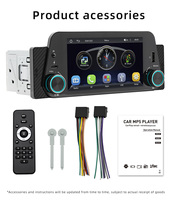 1DIN MP5 autoradio stéréo 5 pouces IPS affichage numérique écran tactile lecteur multimédia autoradio avec CarPlay