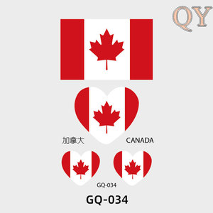 QY Temporary Flag Tattoo <b>Stickers</b> Waterproof Face Body <b>Decals</b> for Football Fans Sports Events Party Supplies - Product Image 2