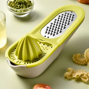 Exprimidor manual multifuncional, prensa de limones tres en uno, herramienta de cocina para una preparación y limpieza eficientes. - Product Image 6