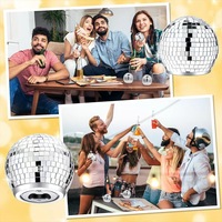 Ouvre-bouteille décapsuleur en verre pratique et écologique, design boule disco, nouveauté moderne pour bars et événements