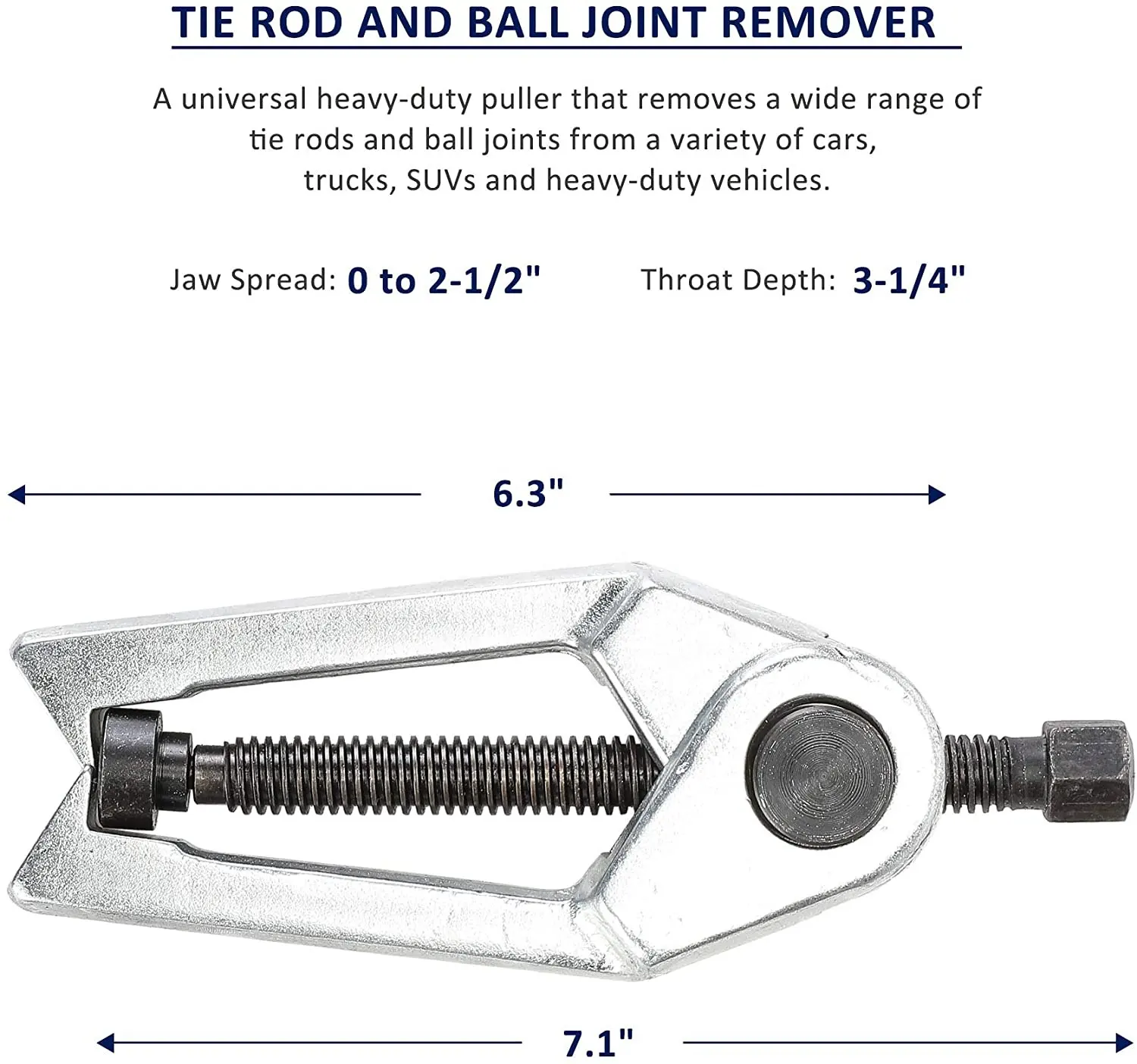 Separador de esfera, ferramentas automotivas, 5 peças, removedor de braço, kit de remoção, conjunto de ferramentas para parte frontal, serviço de extremidade