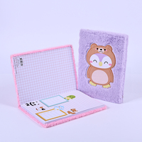 Fournisseurs de bureaux et d'écoles Vente en gros d'usine Carnet de notes en peluche de taille Kawaii mignon et personnalisé à couverture rigide pour enfants