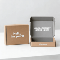 Boîte d'expédition en carton ondulé en papier kraft avec logo imprimé, carton d'expédition recyclé pliable pour l'emballage d'expédition de vêtements