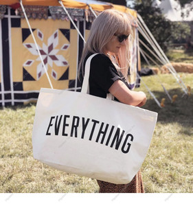 Sac à provisions extra large avec logo imprimé personnalisé de haute qualité sac à provisions en toile de coton surdimensionné avec poche - Product Image 2