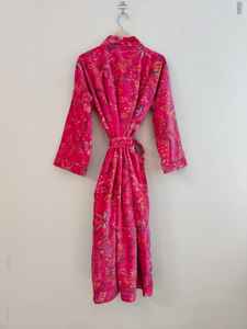 Robe kimono en velours à imprimé animal de la jungle pour femmes, longueur totale, col en V, décontractée d'hiver, mode de luxe, lavable en machine - Product Image 6