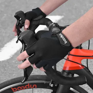 HBG-قفازات رياضية صيفية مقاومة للماء لركوب الدراجات mtb واقية من الشمس قابلة للتنفس مانعة للإنزلاق في الهواء الطلق قفازات دراجة بنصف إصبع