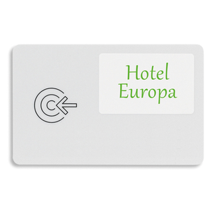 Tarjeta transpondedora personalizable de 8.5 x 5.5 x 0.1 pulgadas para acceso a puertas de hoteles Europa - Product Image 1