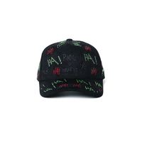 Nueva Gorra Snapback de Calidad con Logotipo Bordado en 3D Negro, Logotipo Personalizado con Pedrería, Gorra Streetwear con Corona
