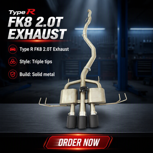 ท่อไอเสีย Valvetronic Catback ขนาด <span class=keywords><strong>3</strong></span> นิ้ว สำหรับ Honda Civic X Type R FK8 2.0T CSZ ทำจากสแตนเลส พร้อมปลายท่อสามทางตรงกลาง - Product Image 1