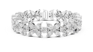 Designer Lab Grown Diamond <b>Silver</b> Plated <b>Bracelet</b> Elegant Fashion Jewelry Gift Accessory Custom Luxury Wristwear Charm <b>Bracelet</b> - Product Image 2