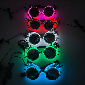 Hot <span class=keywords><strong>Neon</strong></span> Flashing Steampunk Goggles Luminous Cyberpunk <span class=keywords><strong>Gafas</strong></span> <span class=keywords><strong>de</strong></span> luz LED Estilo chino Navidad DJ Cosplay Suministros <span class=keywords><strong>de</strong></span> Halloween - Product Image 4