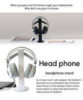Satu bagian dibentuk Headphone berdiri kokoh Universal Headset komputer pemegang untuk Internet kafe rak tampilan.