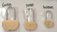 Cadenas d'amour sans clé gravé en forme de cœur Double, serrure pour amoureux, cadeaux de mariage, cadenas en forme de cœur en laiton