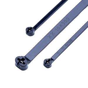 روابط كابلات FSCAT من النايلون بـ 8 مشابك فولاذية، مقاومة للعوامل الجوية، قوة شد 40 رطل، روابط بلاستيكية، عبوة 100 قطعة (أسود) - Product Image 5