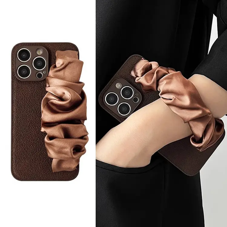 Apply to Apple 15promax mobile phone case new summer scarf wrist band iphone 14,13 monthly pit pattern