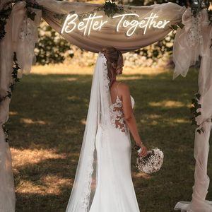 Letrero de Neón Divatla Better Together, Blanco Cálido, 16x9 23x9 Pulgadas, Decoración de Pared para Bodas y Dormitorios, Iluminación para Fiestas - Product Image 4