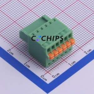 KF2EDGKD-2.5-6P Plug-in Terminal Block P=2.5mm Connector ( Connector Type: Plug )( Construction: 1x6P )( Pitch: 2.5mm ) - Product Image 2