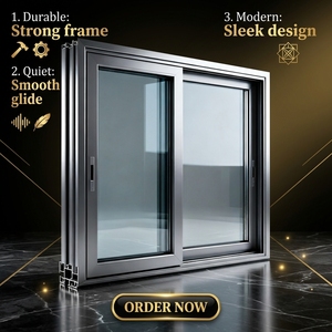 Fenêtres coulissantes en aluminium à <span class=keywords><strong>double</strong></span> <span class=keywords><strong>vitrage</strong></span> isolant, entièrement personnalisées, pour projets de construction résidentielle - Product Image 2
