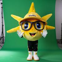 Costume de mascotte scolaire personnalisé de haute qualité Shengye, personnage de dessin animé jaune, pour événement d'anniversaire, publicité