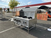 Cuisinière à gaz commerciale multifonction durable, réchaud à wok en acier inoxydable à haute puissance pour restaurant