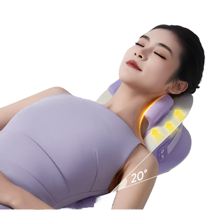Masseur électrique chauffant Shiatsu pour le cou et les épaules avec pétrissage 6D et contrôle de la minuterie, oreiller de soins de santé inclus - Product Image 4