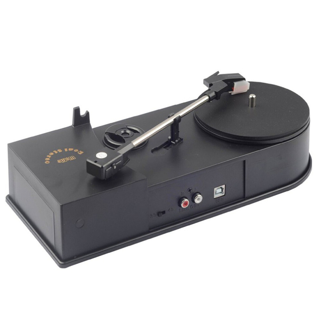 Generic Mini Retro USB Turntable Record Player With Speaker Retro Phonograph Convert Vinyl LP to MP3/WAV Plug and Play