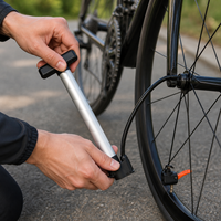Pompe à air en aluminium pour vélo, 120 psi avec manomètre, pour gonflage de vélo, voiture, moto, ballon, OEM personnalisé