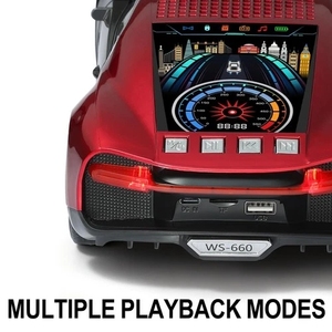 Altavoz Inalámbrico WS-660 de 15 W y 2400 mAh con Diseño Bugatti, RGB LED, para Cine en Casa, Escenario, Karaoke Portátil, BT TWS, con Radio <span class=keywords><strong>FM</strong></span> - Product Image 4