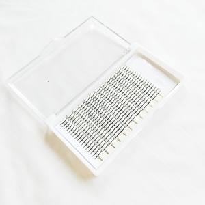 Extensions de cils cylindriques à 3 rangées, aspect naturel, volume intense, en cheveux synthétiques faits à la main, styles européens, emballage personnalisé avec logo - Product Image 1