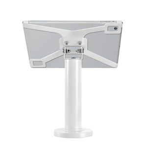 Support de <span class=keywords><strong>tablette</strong></span> antivol en métal réglable blanc pour bureau avec gestion des câbles, support stable pour comptoir de caisse - Product Image 1
