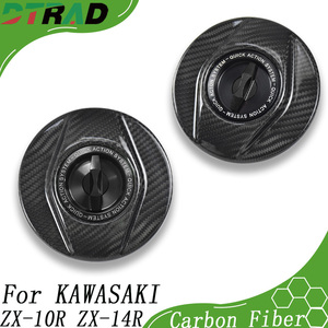 غطاء خزان وقود جديد من ألياف الكربون لدراجات كاواساكي ZX-10R/RR ZX-6R ZX-14R Z800 Z750 Z125 <span class=keywords><strong>Z1000</strong></span> SX سريع الفك لغطاء الوقود والبنزين - Product Image 3