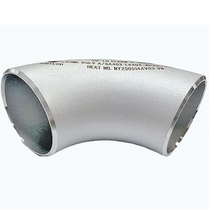 Codo de Acero Inoxidable de Radio Largo para Soldadura a Tope, Curva de 90 Grados, ASME B16.9 A/SA403, Sin Costura y Liso - Product Image 1