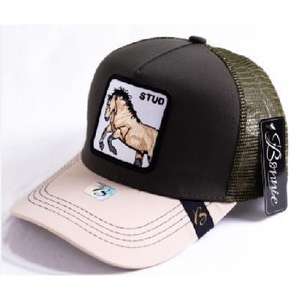 Casquette Trucker Bonnie 6 Panneaux en Maille Réglable avec Broderie Motif Cheval Unisexe Décontractée Printemps-Été pour Adulte - Product Image 1