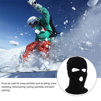 Cagoule de protection thermique, 3 trous, ouvert, couvrant entièrement le visage, isolée, cagoule en tricot, pour le ski, la chasse, travail d'entrepôt froid, livraison gratuite