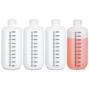 High Quality Empty Graduated Reagent <b>Bottle</b> Plastic Chemical <b>Bottle</b> with Graduations Laboratory Reagent HDPE Sample <b>Bottle</b> - Product Image 1