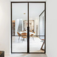 Puertas de Acero para Terraza con Marco Delgado, Estándar Estadounidense para Casas Modernas