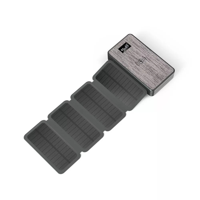 ES-B02 Pover Bank Powerbank with Foldable Monocrystalline Solar Panel Battery Usb Charger Power Bank Portable 20000mah