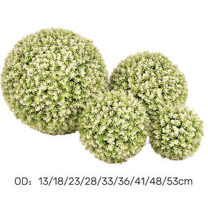 Boule de <span class=keywords><strong>tour</strong></span> de <span class=keywords><strong>pin</strong></span> de plante de simulation boule d'herbe verte marguerite boule d'herbe centre commercial décoration d'activité de mariage - Product Image 3