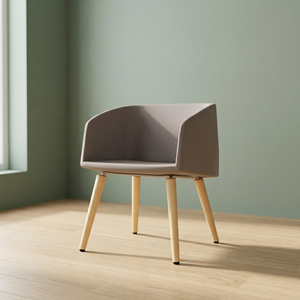 Fauteuil lounge moderne en tissu avec pieds en bois, siège d'appoint pour salon, appartement, hôtel - Product Image 5
