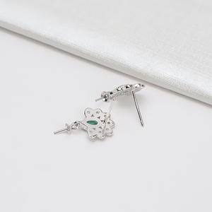 Pendientes de Plata S925 con Gancho Cuadrado, Accesorios para DIY, Incrustaciones de Perlas, Bandeja Vacía, Herramientas y Equipos de Joyería Semi-Acabada - Product Image 3