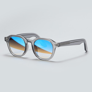Lunettes de soleil rondes à monture complète, verres miroir, légères, unisexes, mode décontractée, pour adultes - Product Image 4