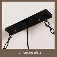 Lampe suspendue LED à 3 têtes E27, style nordique, hauteur réglable, en fer et corde de chanvre, pour restaurant, salle à manger, cuisine