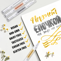 Offre Spéciale personnalisable comestible paillettes peinture stylo ensemble pour la cuisson bricolage gâteau décoration oeufs de pâques liquide perle stylo étincelle 4 pièces