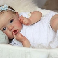 50cm yeux gris filles pleine Silicone poupée Silicone réaliste nouveau-né Reborn bébé poupées