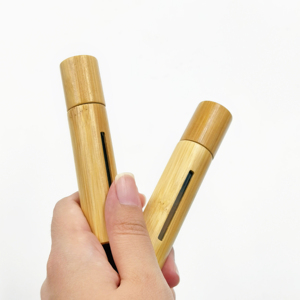 Botol isi ulang daya perjalanan minyak esensial botol parfum bola Roller kaca baja tahan karat <span class=keywords><strong>Roll</strong></span> <span class=keywords><strong>on</strong></span> kayu bambu 10ml 15ml - Product Image 2