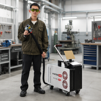 Système laser pulsé 300W, nettoyeur de surface portable, élimination de l'oxydation, effacement de la peinture, élimination des moisissures sur le bois, élimination des graffitis, équipement d'atelier